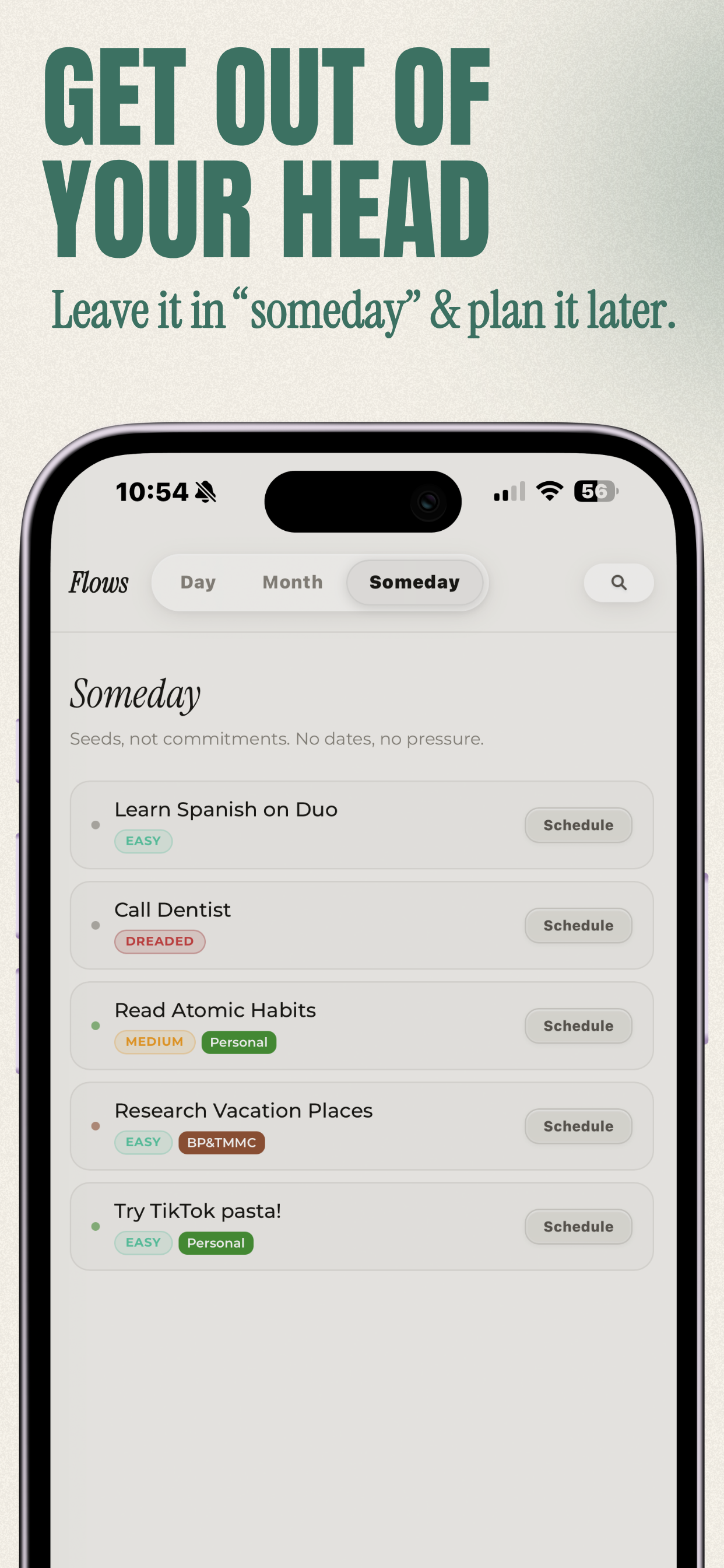 Get Out of Your Head — Someday list for ideas