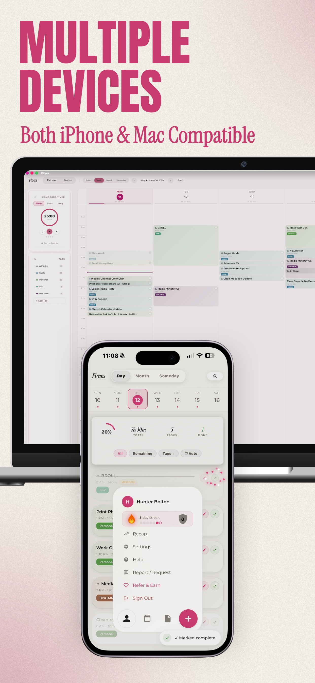 Multiple Devices — iPhone and Mac compatible